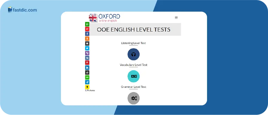 تعیین سطح زبان انگلیسی Oxford English