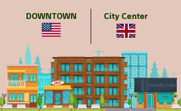 تفاوت city center و downtown چیست؟