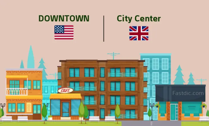 فرق city center و downtown