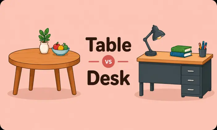 فرق table با desk