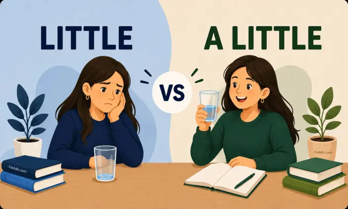 تفاوت little و a little چیست؟