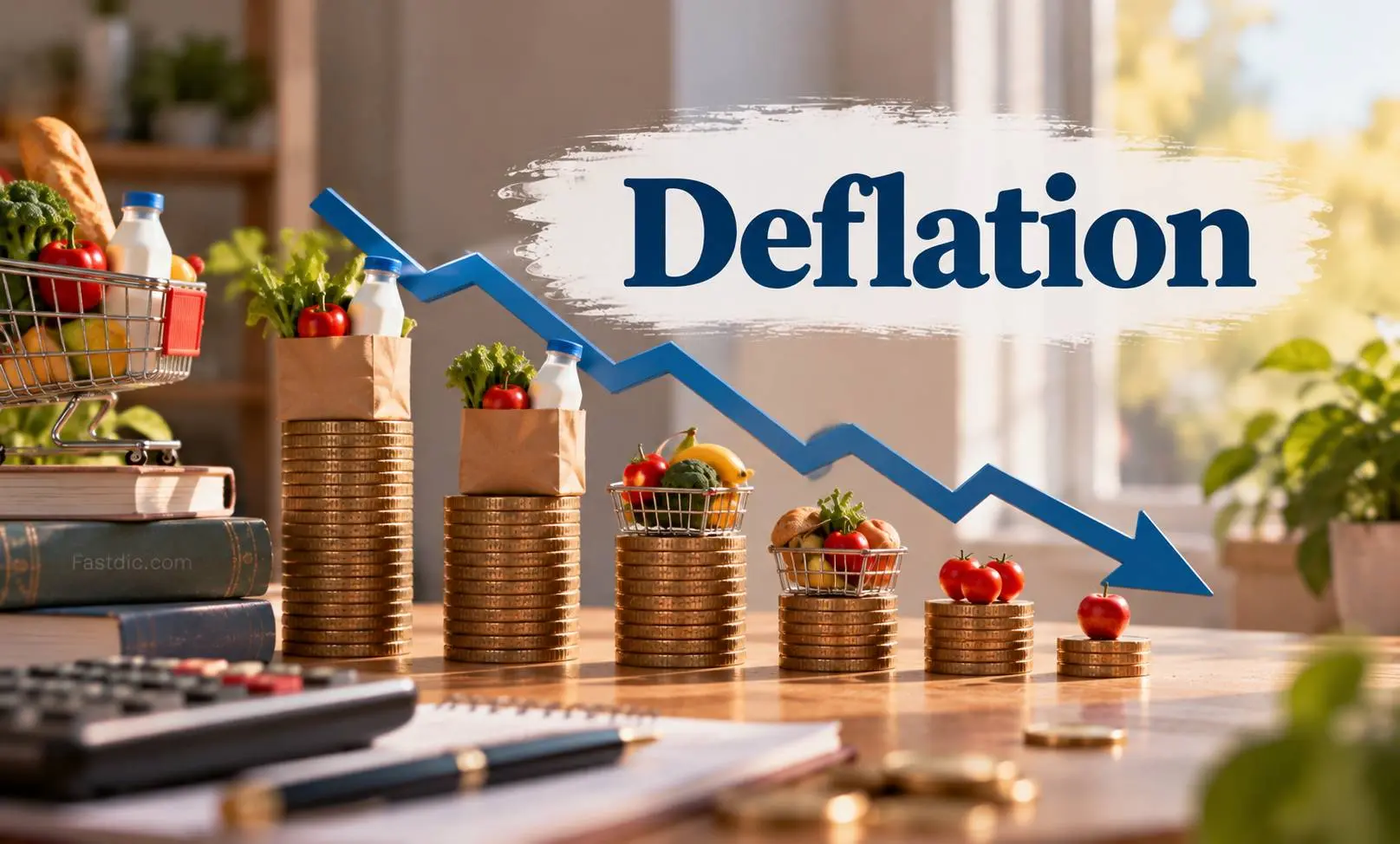 تفاوت deflation و inflation